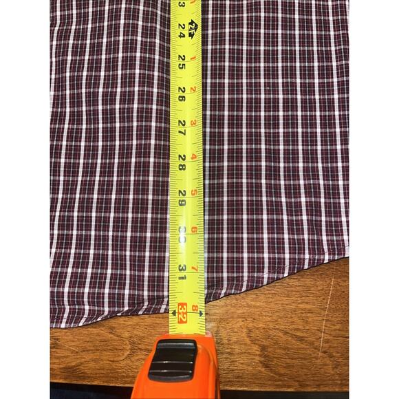 ARIAT Pro Series Long Sleeve Burgundy Plaid Casual Shirt Men's XL - Picture 5 of 5
